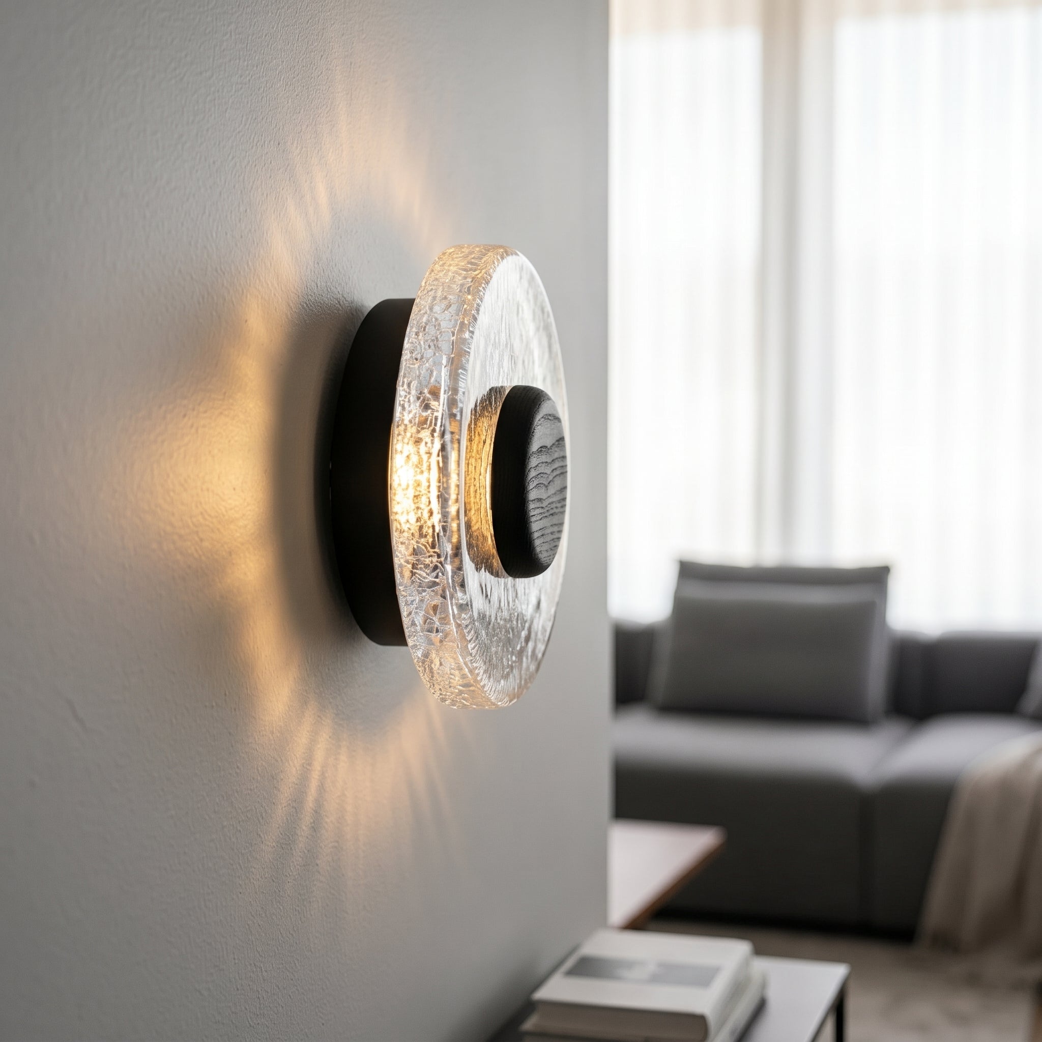 Vedra Wooden Glass Wall Lamp | 2 Sizes