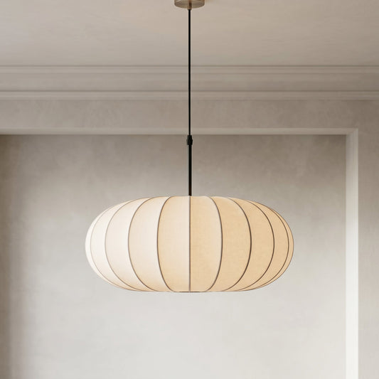 Verona | Pendant Lamp with Layered Fabric Shade | Adjustable Height for Soft Ambient Lighting 0