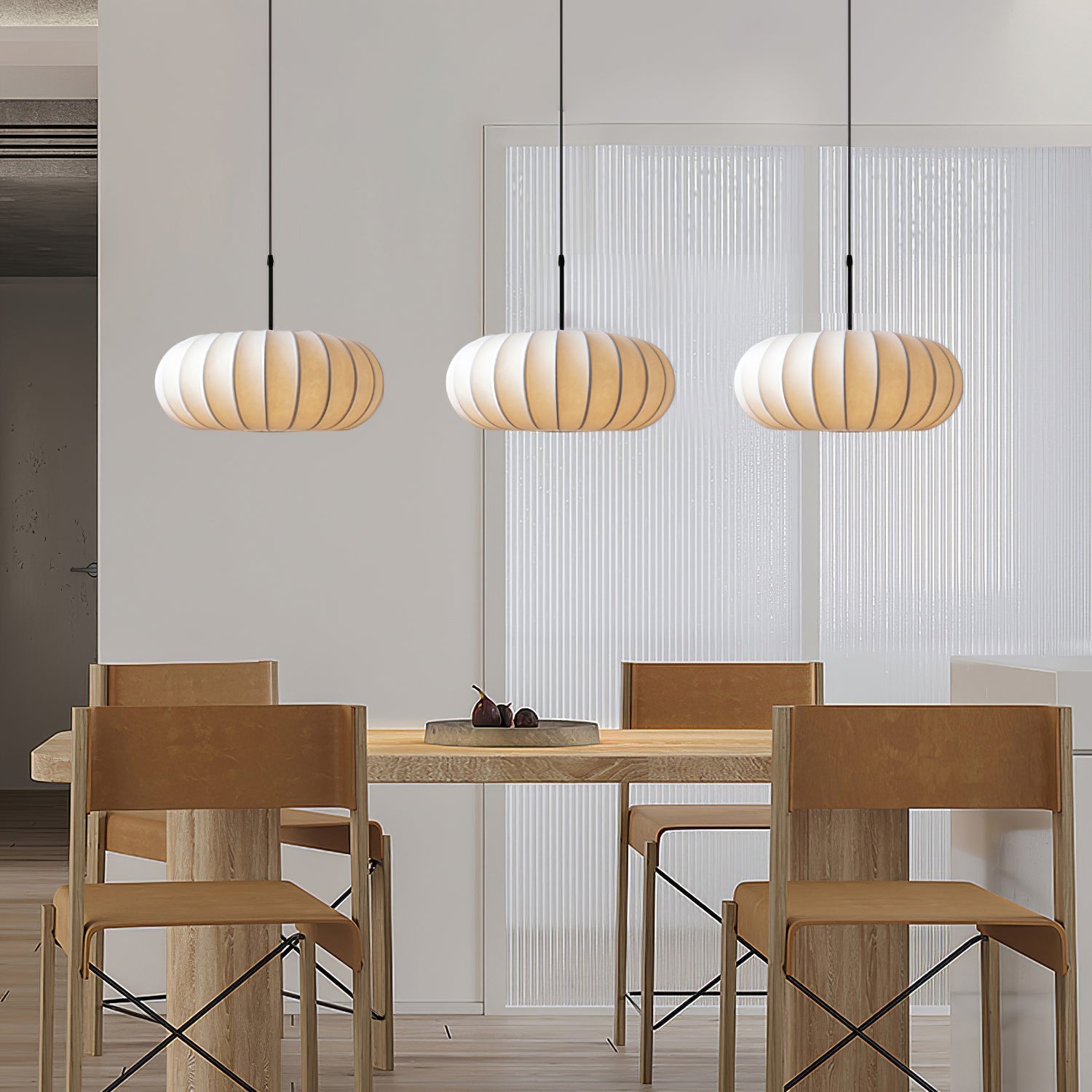 Verona | Pendant Lamp with Layered Fabric Shade | Adjustable Height for Soft Ambient Lighting 6