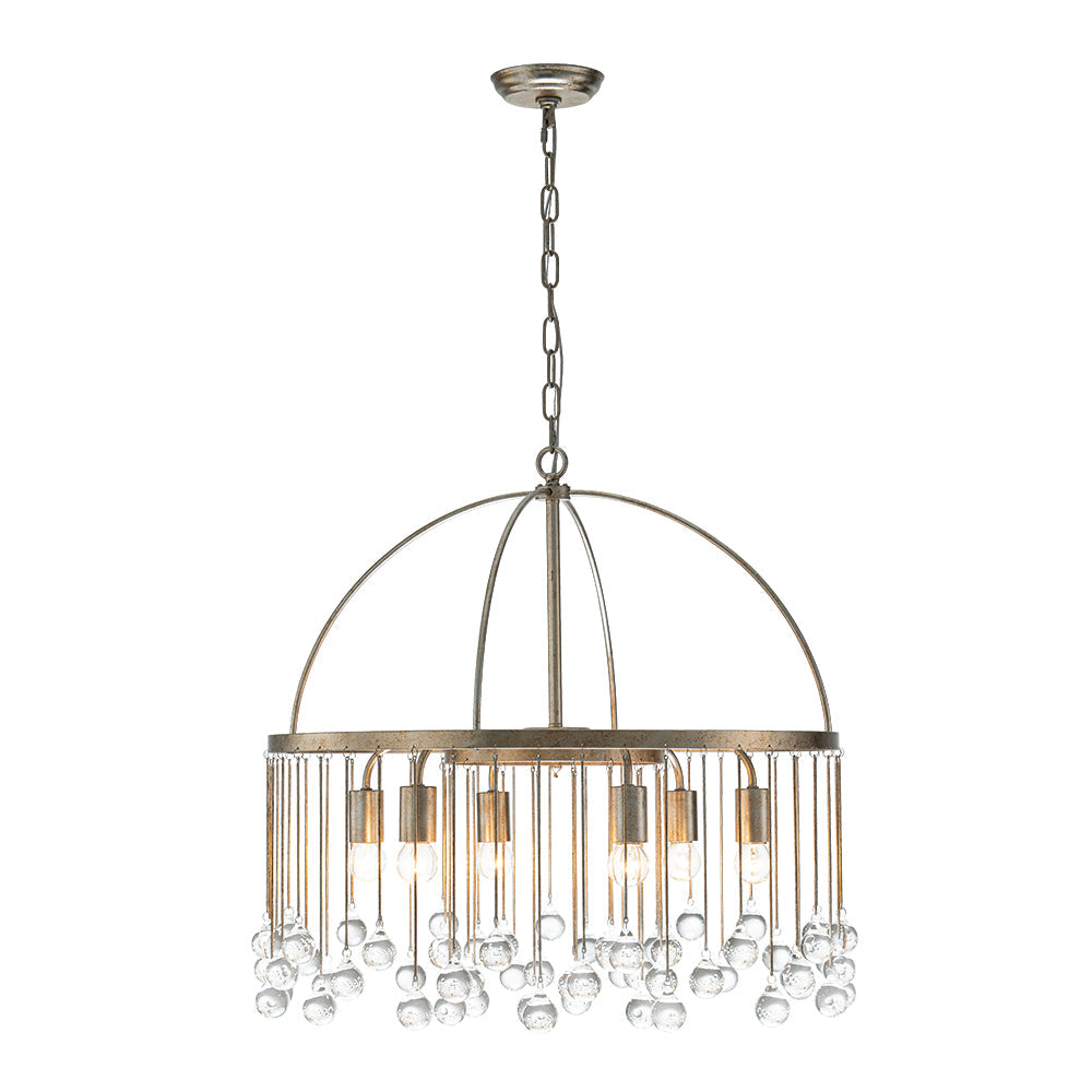 6-Light Vintage Luxe Crystal Chandelier
