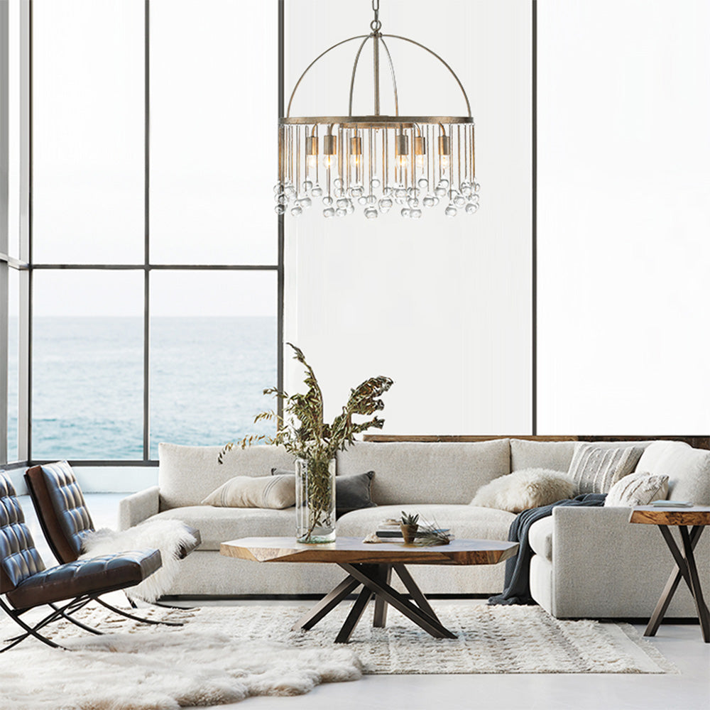 6-Light Vintage Luxe Crystal Chandelier