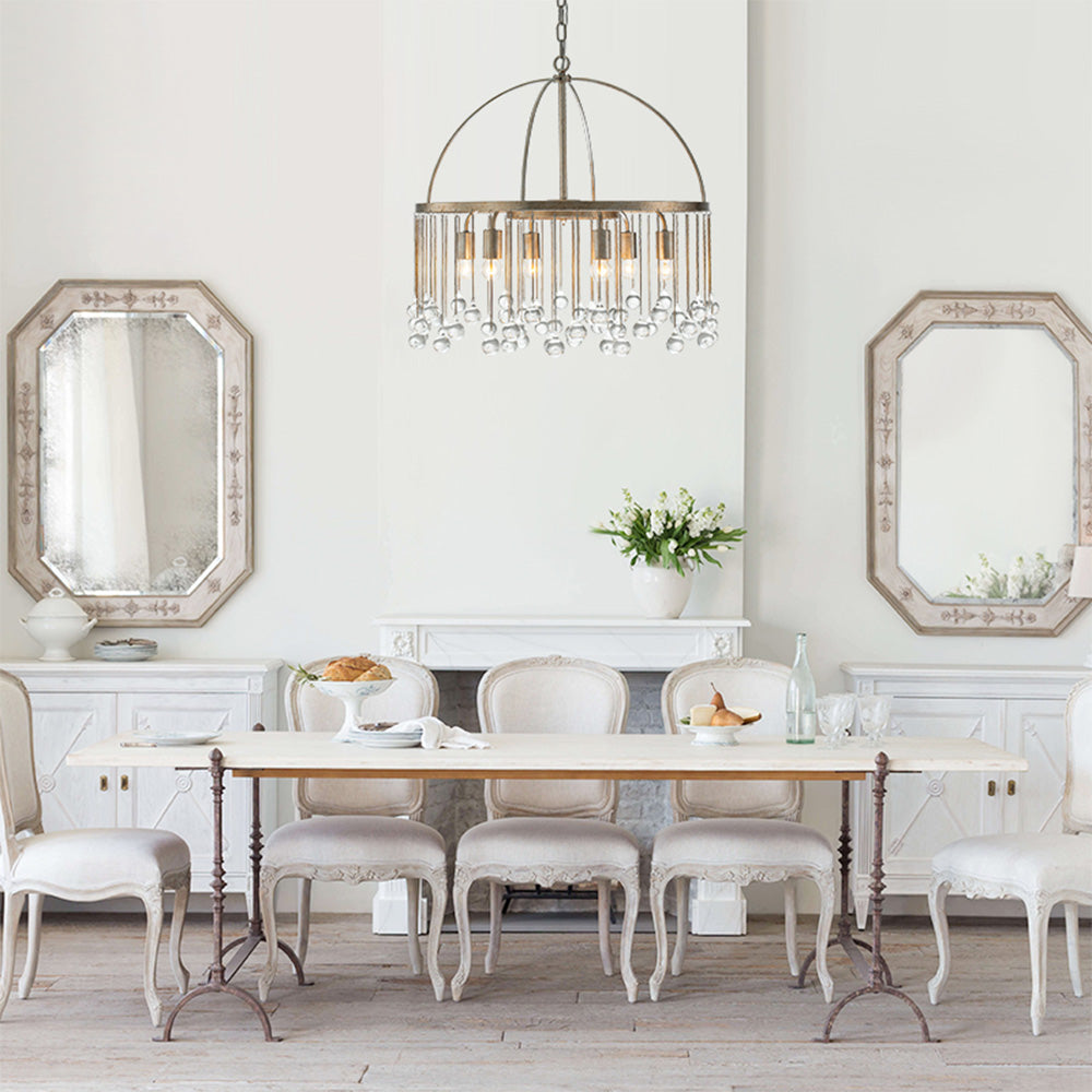 6-Light Vintage Luxe Crystal Chandelier