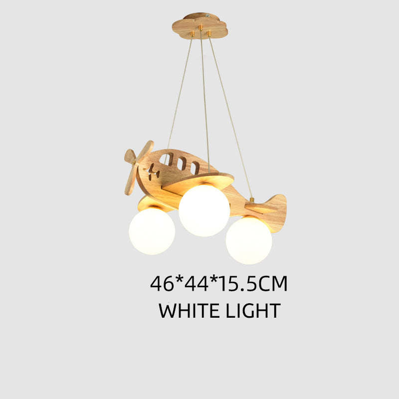 Vintage Airplane Wood Pendant Light | Warm/Cold White LED