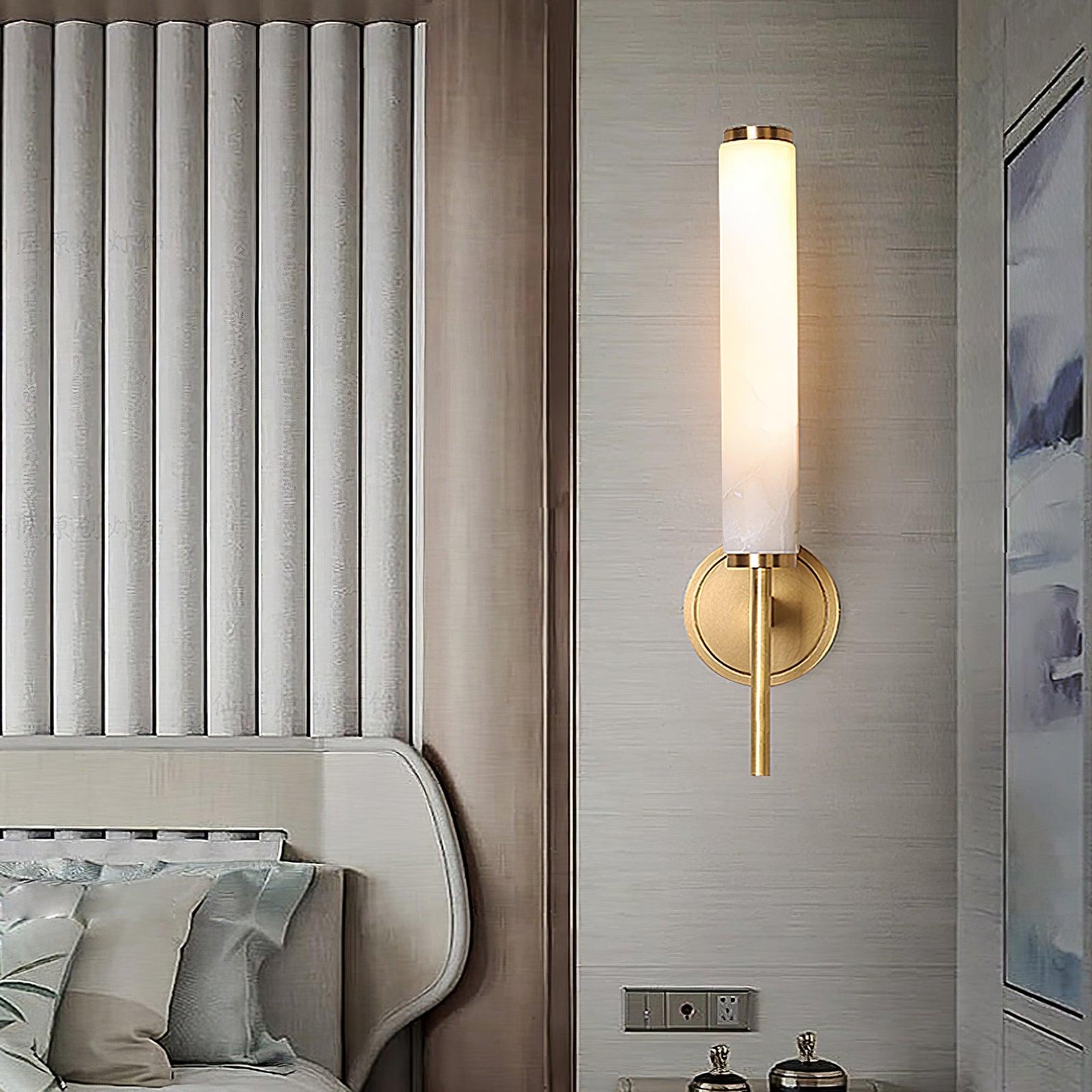 Vintage Art Deco Wall Lamp | Elegant Brass Finish & Alabaster Shade | Stylish Wall Lighting for Living Rooms and Bedrooms 3