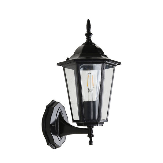 Vintage Charm | Retro Glass Outdoor Garden Wall Light with Sturdy Metal Frame | Elegant Illumination for Outdoor Spaces 0