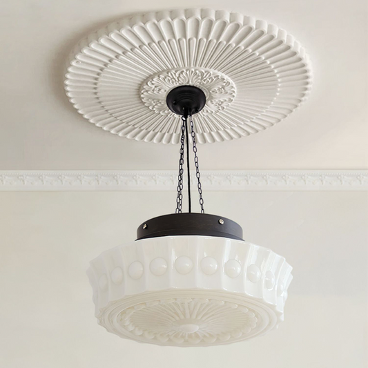 Vintage Dome Pendant Light with Elegant Glass Shade | Adjustable Ceiling Light Fixture for Stylish Home Decor 0