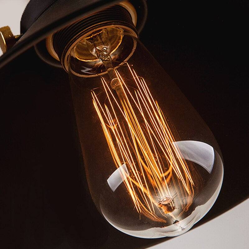 Vintage Elegance | Cone-Shaped Brass Pendant Light with Adjustable Cable | Perfect for Kitchen Pendant Lighting and Cozy Ambiance 2
