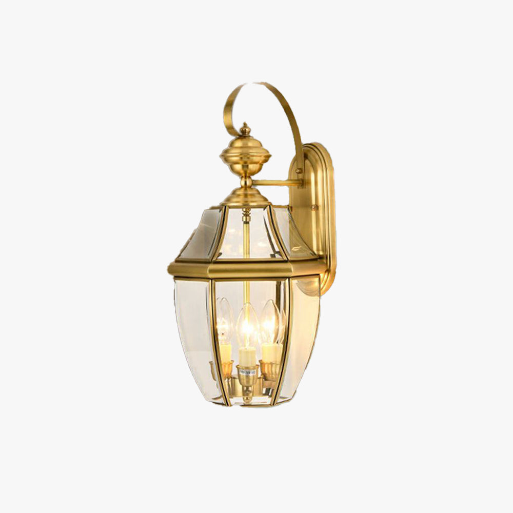 Vintage Lantern | Outdoor Wall Lamp with Elegant Gold Finish | Durable Metal for Stylish Illumination 1
