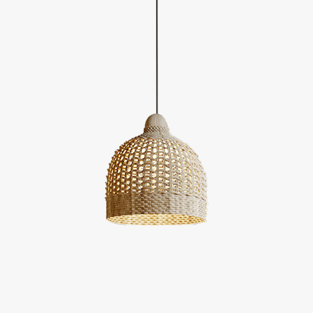 Vintage Rattan Pendant Light with Handmade Design | Eco-Friendly Hanging Light for Cozy Ambiance 1