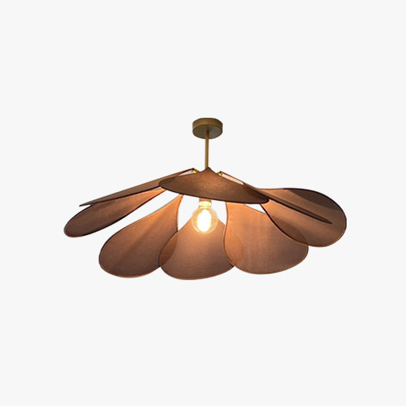 Ritta Vintage Rustic Fabric Pendant Light | Dia50/60cm | White/Brown