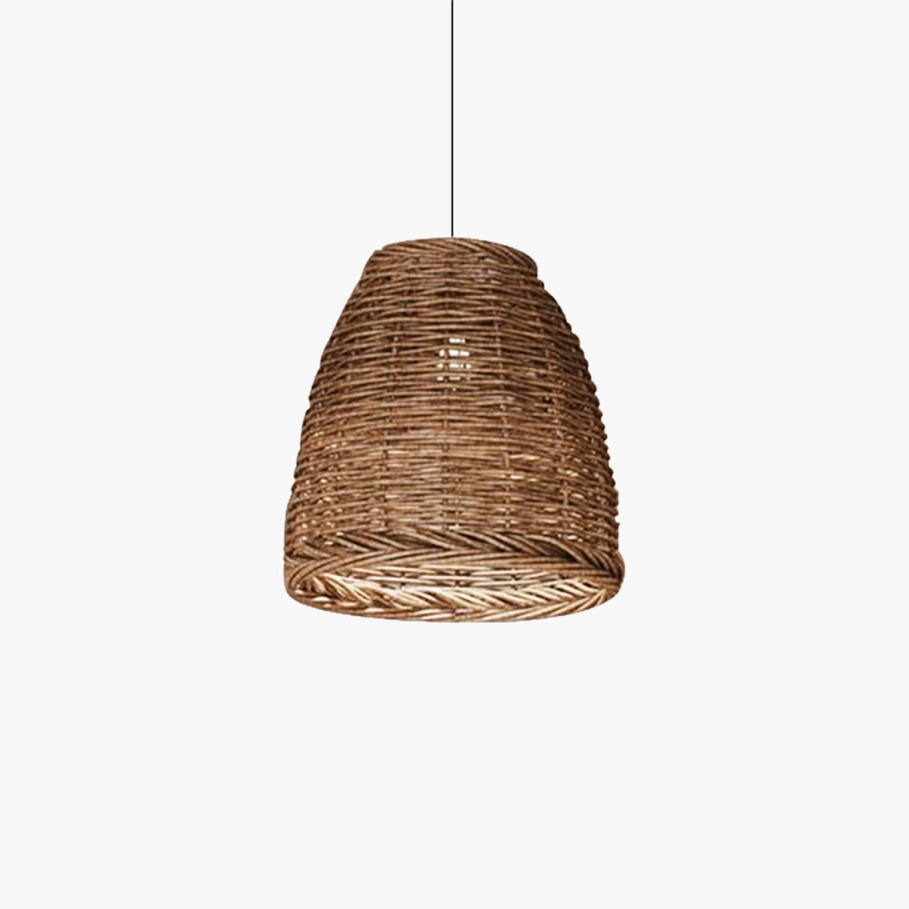 Vintage Rustic Rattan Pendant Light with Adjustable Height | Elegant Kitchen Lighting for Cozy Interiors 1