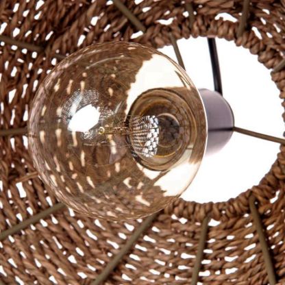 Vintage Rustic Rattan Pendant Light with Adjustable Height | Elegant Kitchen Lighting for Cozy Interiors 6