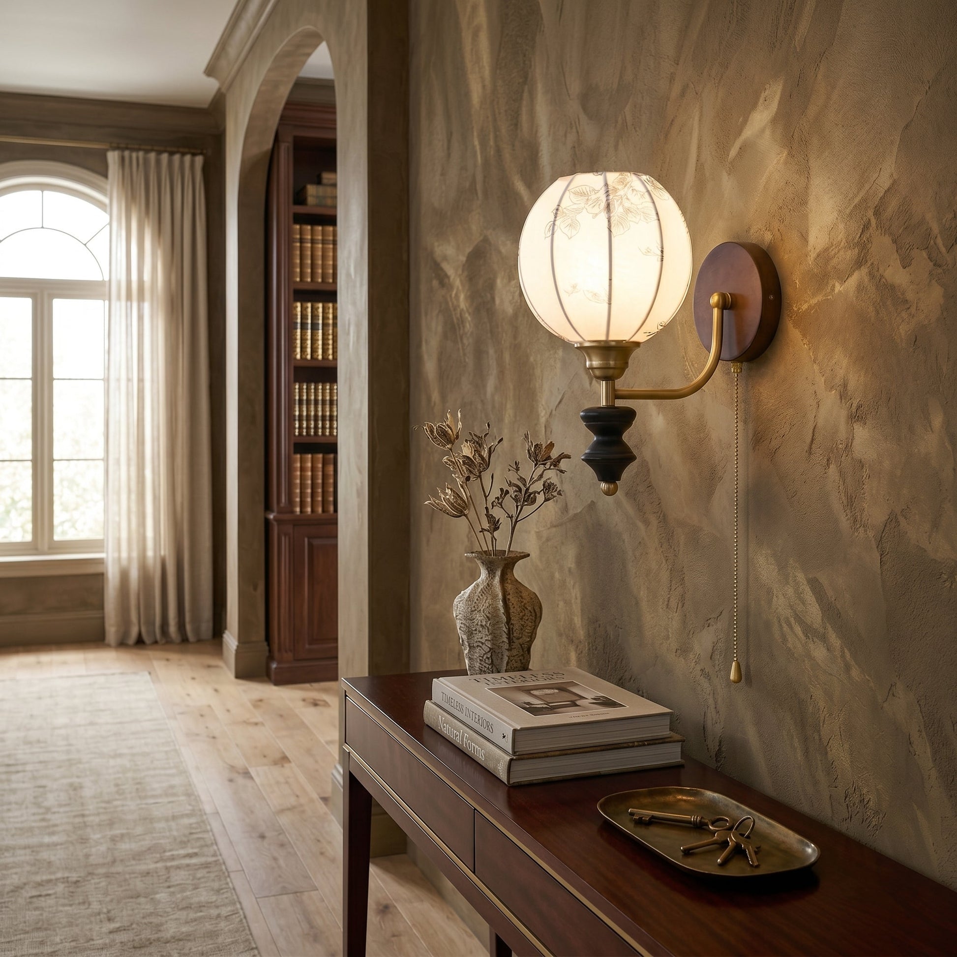 Vintage Wall Lamp | Elegant Wall Sconce Light with Soft Fabric Shade | Cozy Indoor Lighting for Warm Ambiance 2