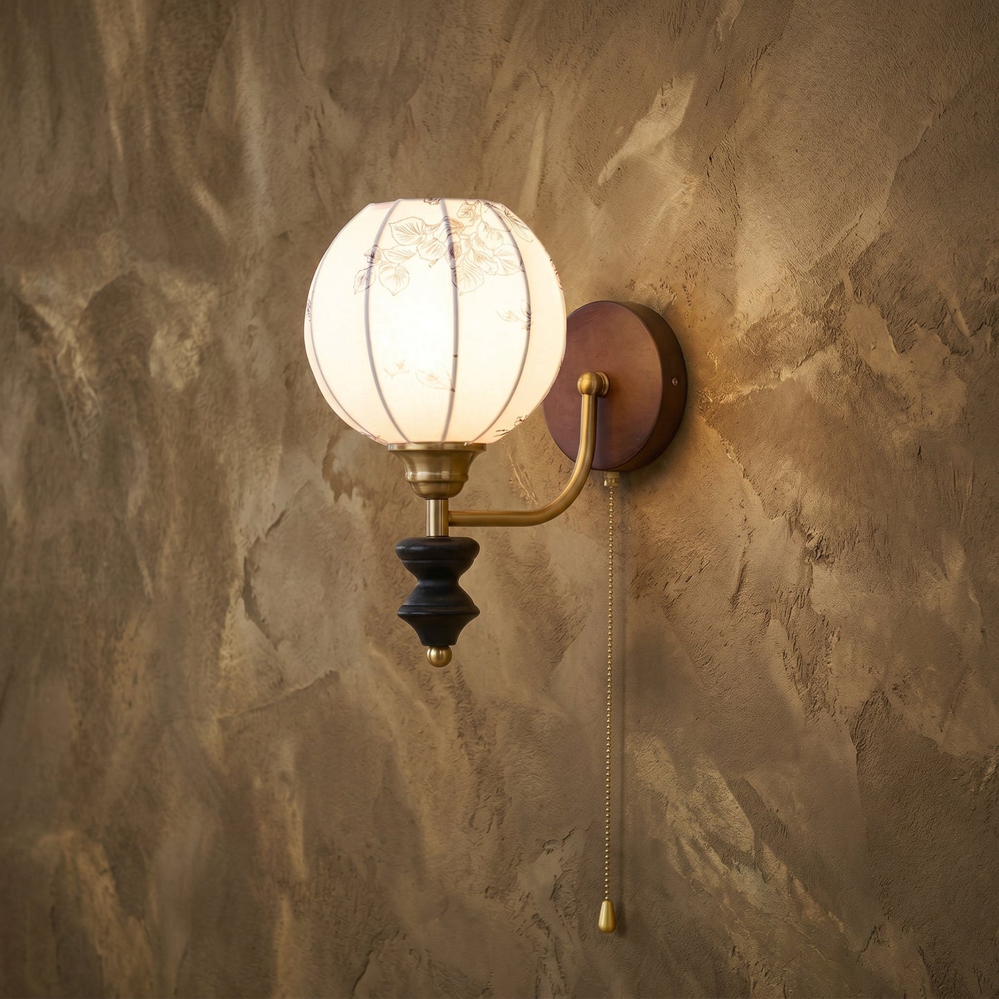 Vintage Wall Lamp | Elegant Wall Sconce Light with Soft Fabric Shade | Cozy Indoor Lighting for Warm Ambiance 5