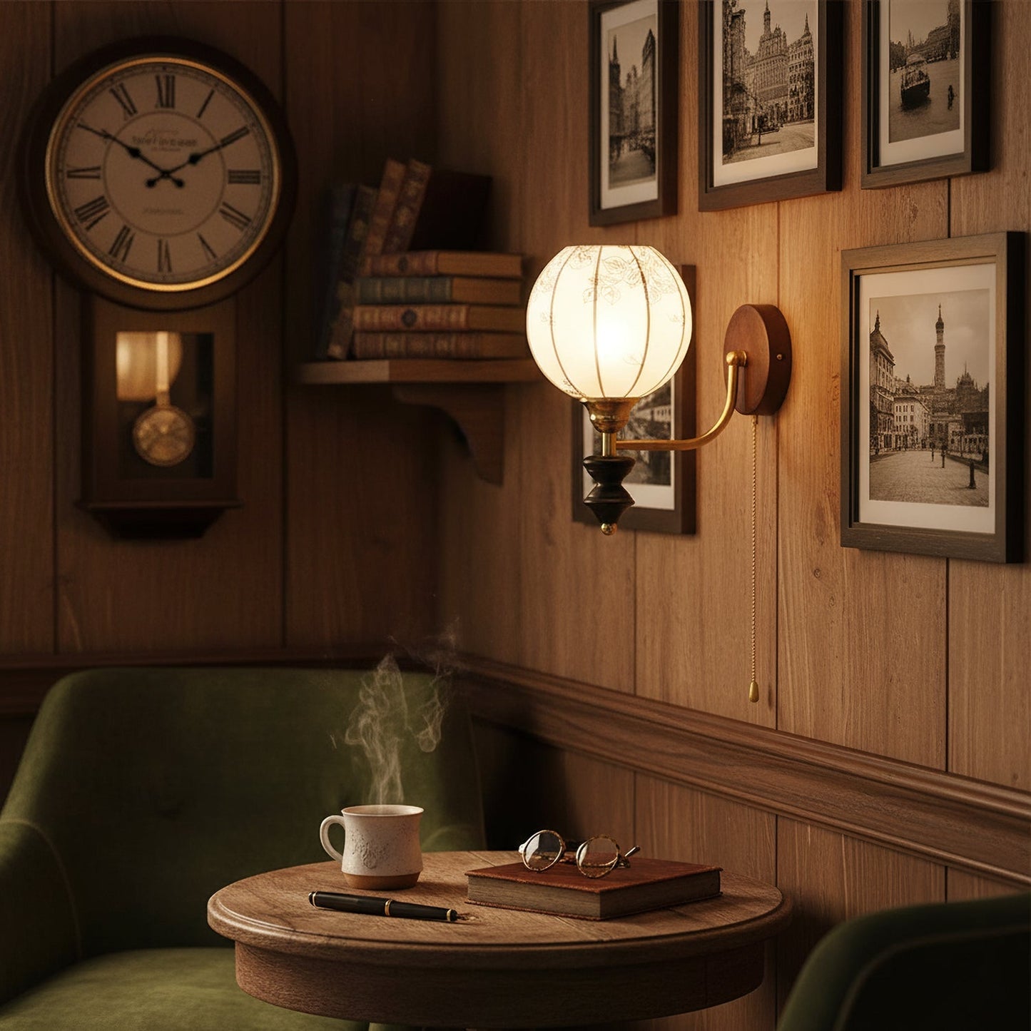 Vintage Wall Lamp | Elegant Wall Sconce Light with Soft Fabric Shade | Cozy Indoor Lighting for Warm Ambiance 7