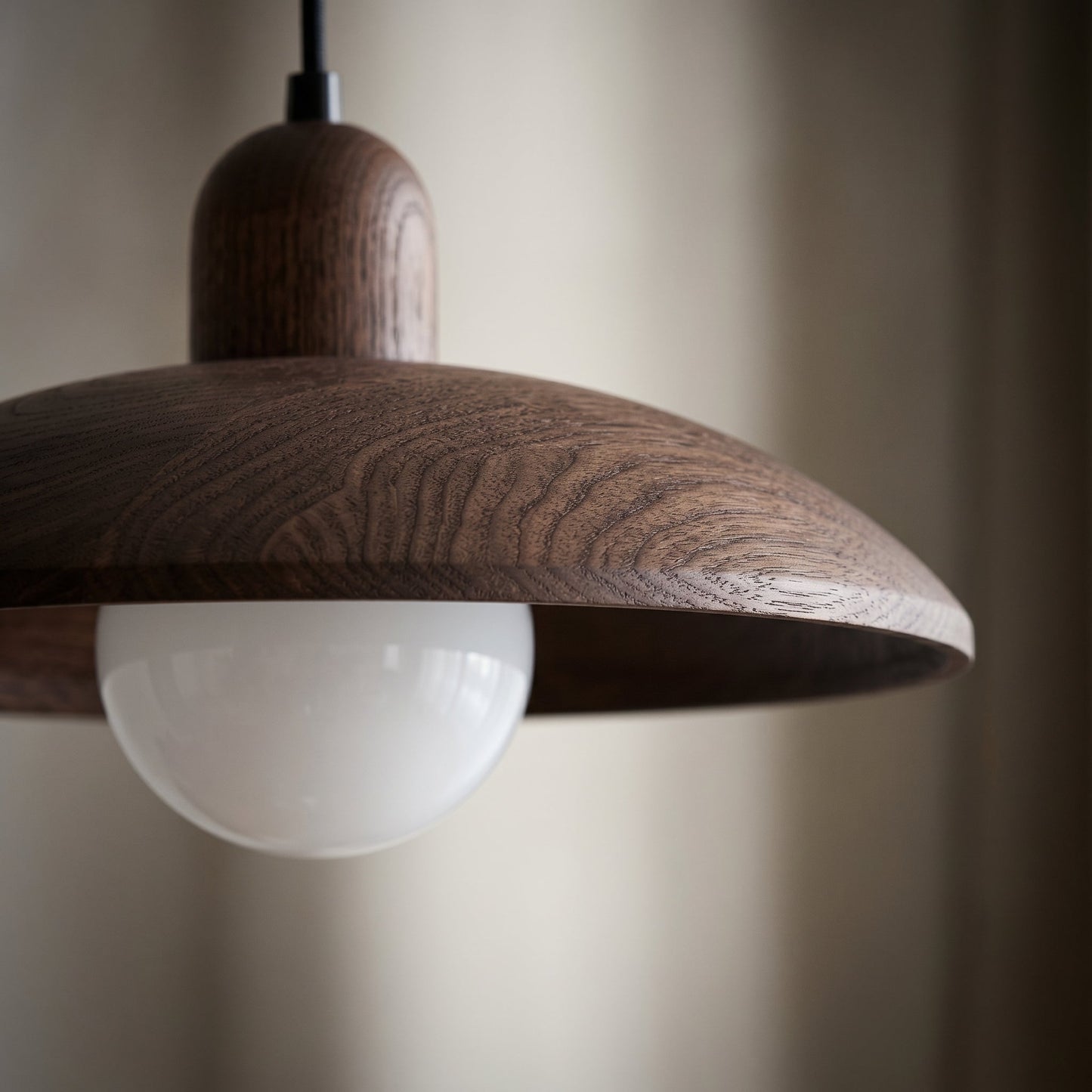 Wabi-Sabi Collection | Walnut Pendant Light with Soft Ambient Glow | Minimalist Design for Calm and Relaxing Spaces 2