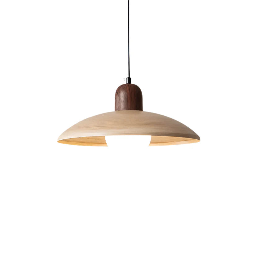 Wabi-Sabi Collection | Walnut Pendant Light with Soft Ambient Glow | Minimalist Design for Calm and Relaxing Spaces 6
