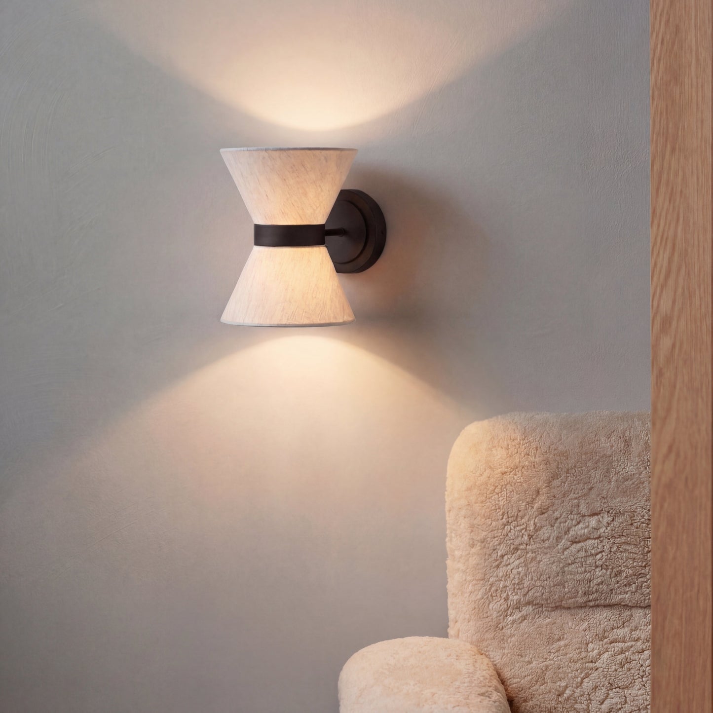 Wabi Sabi Collection | Silk Wall Light Sconce with Asymmetrical Design | Soft Ambient Glow for Tranquil Spaces 5