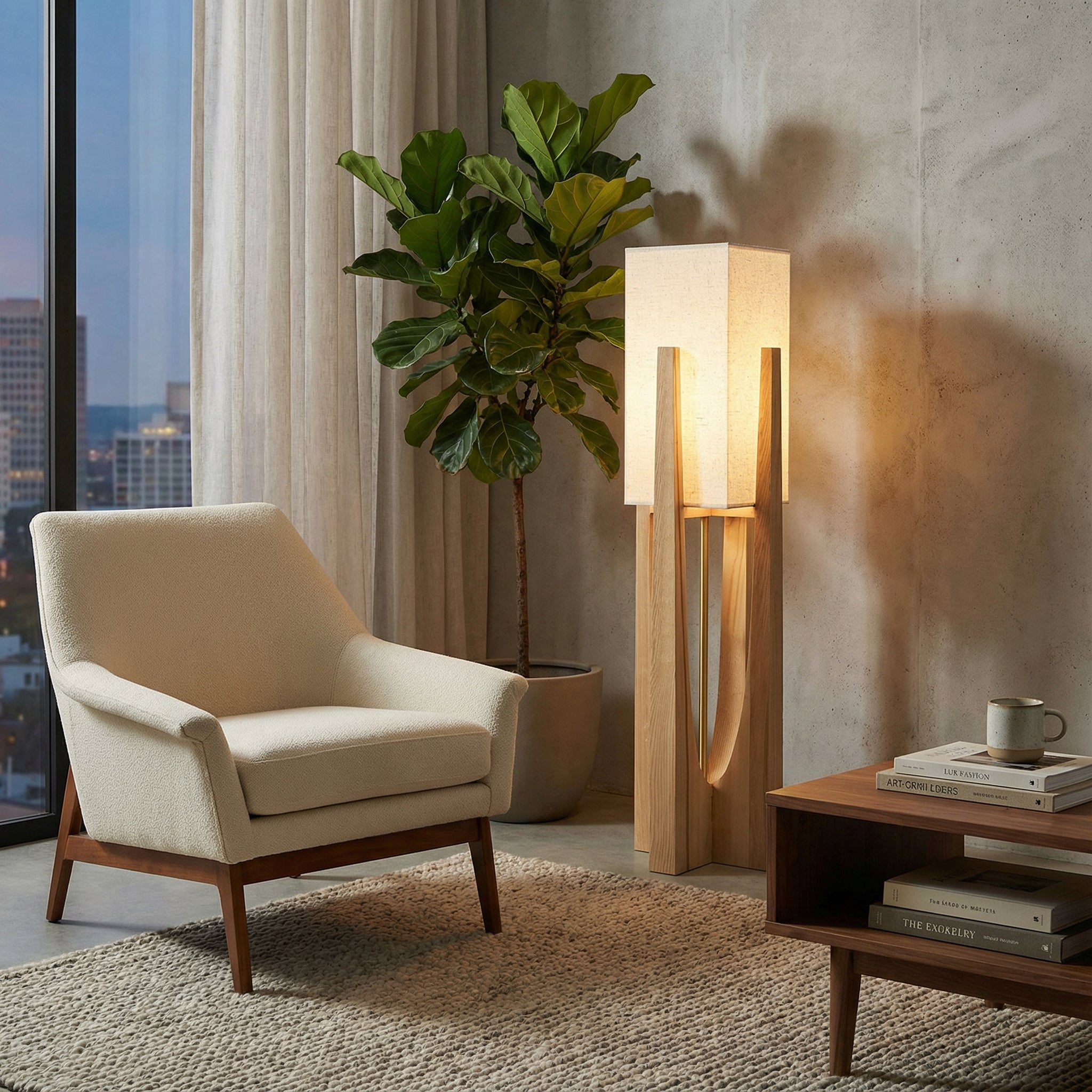 Wabi Sabi Wooden Floor Lamp | 2 Sizes