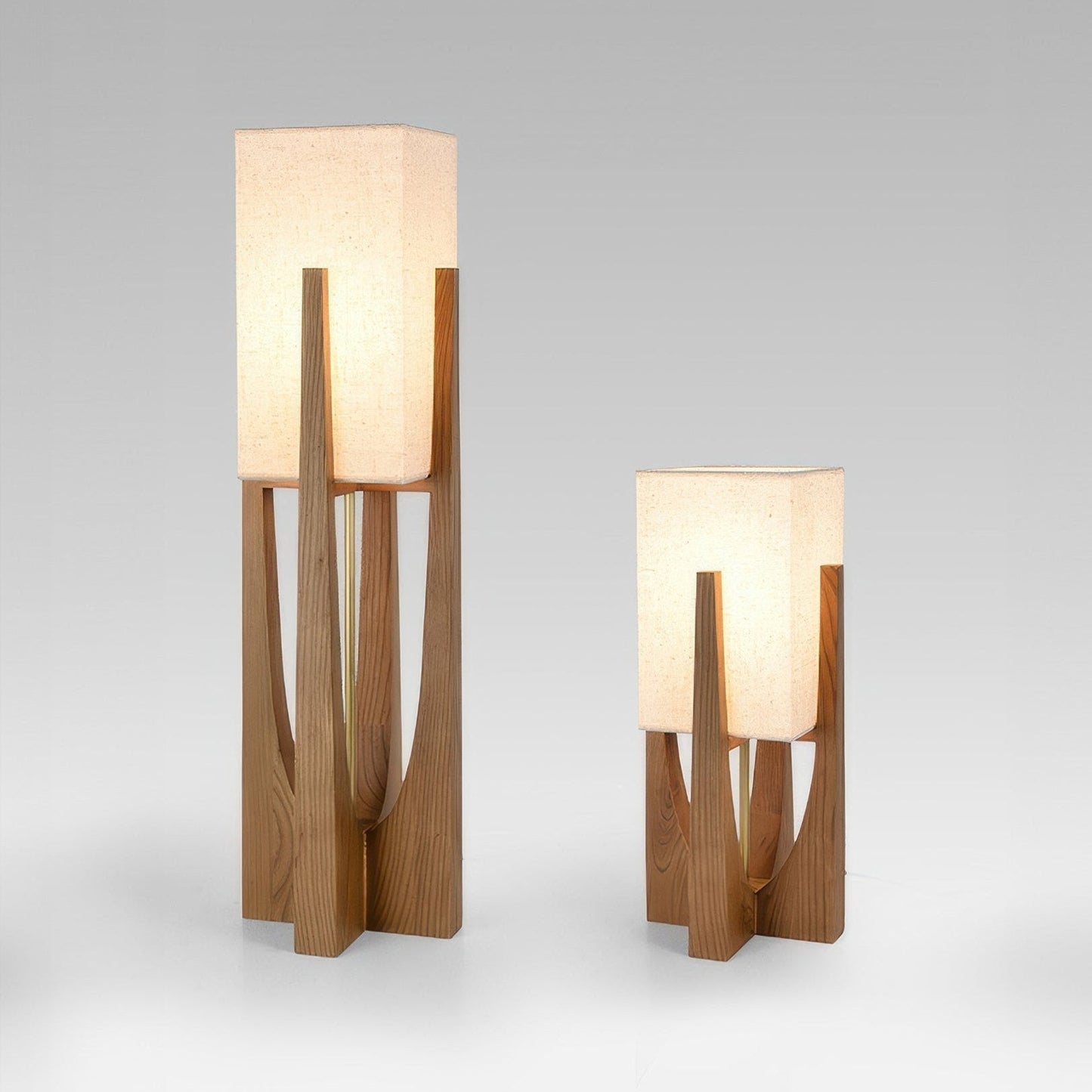 Wabi Sabi | Modern Floor Lamp with Wooden Frame & Soft Fabric Shade | Elegant Ambient Lighting for Cozy Living Rooms 8
