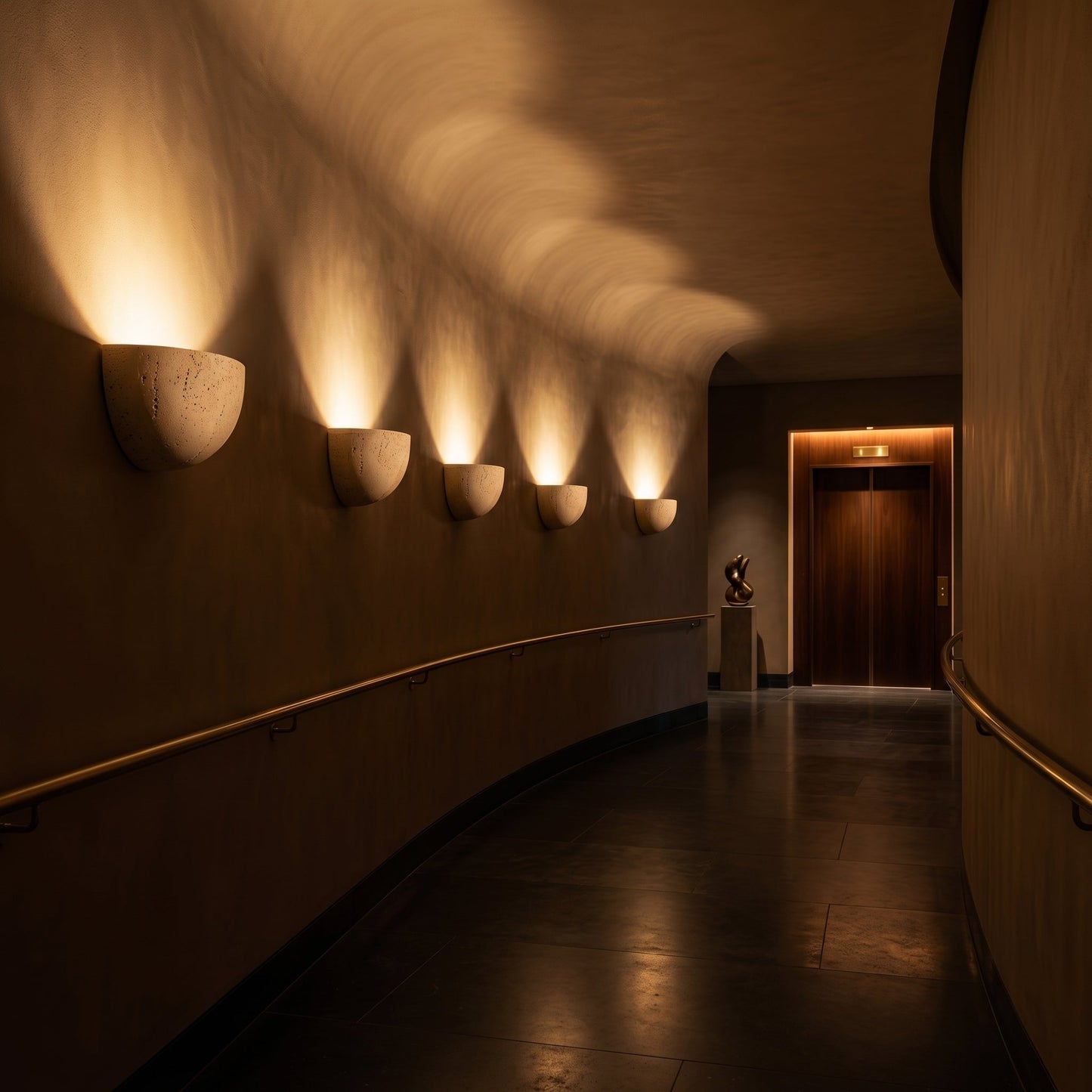 Wabi Sabi | Travertine Wall Lamp with Unique Texture | Soft Warm Light for Calm Atmosphere 4