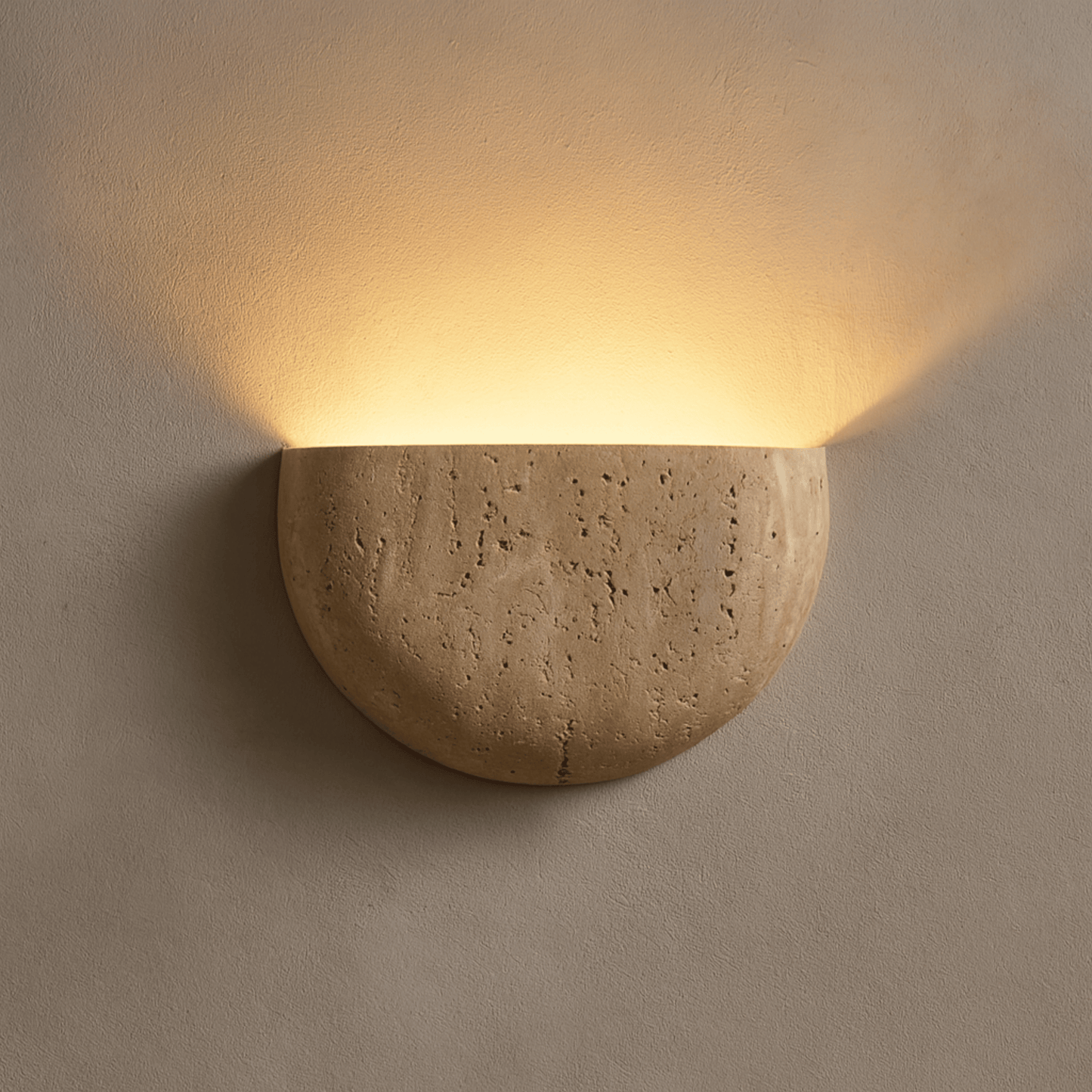 Wabi Sabi | Travertine Wall Lamp with Unique Texture | Soft Warm Light for Calm Atmosphere 5