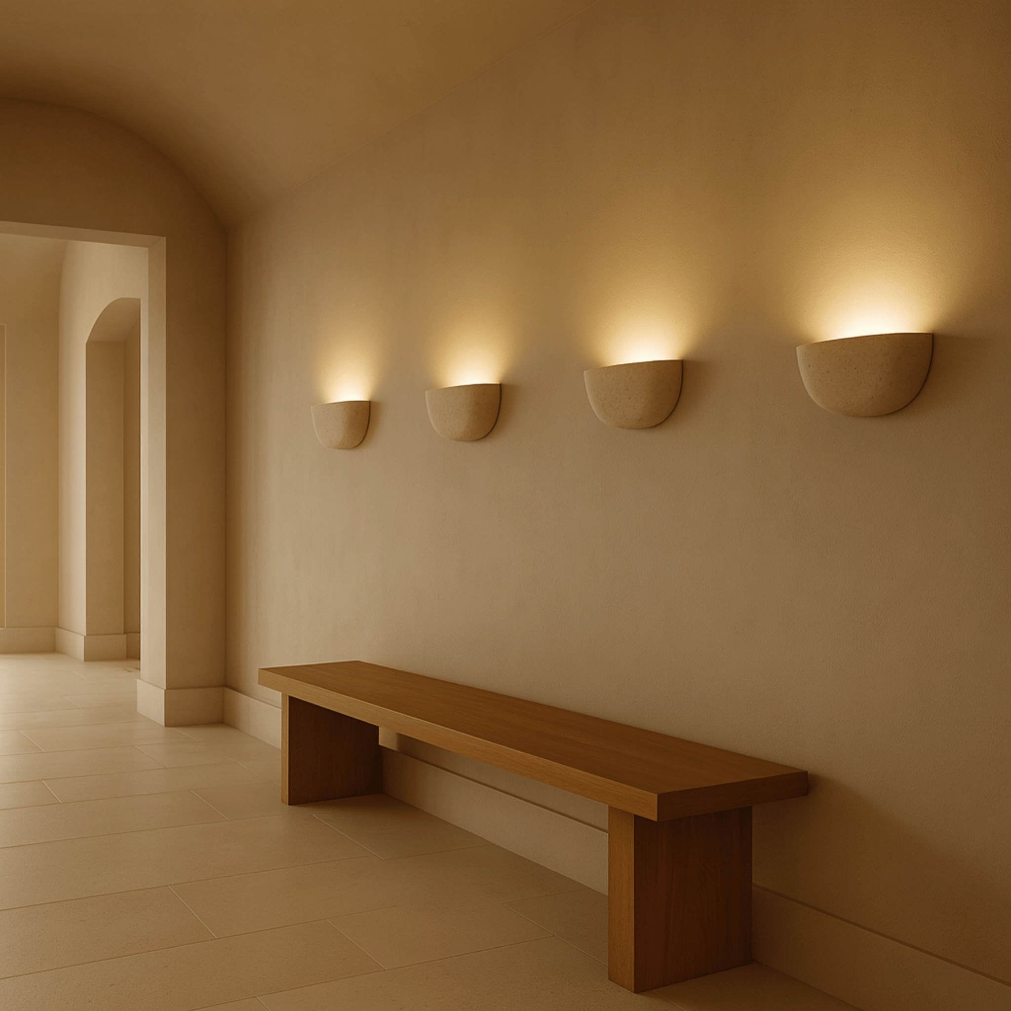 Lumo Wabi Sabi Travertine Wall Lamp