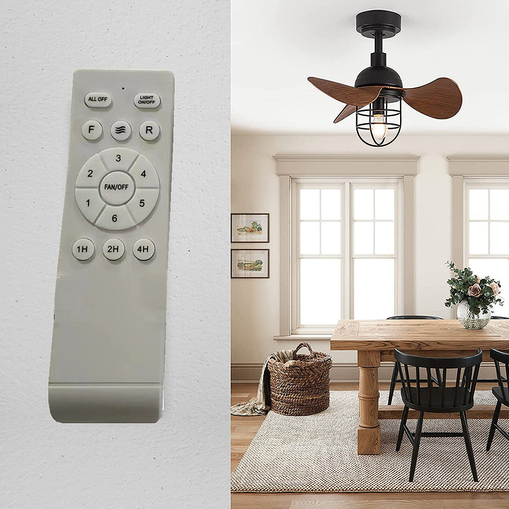 WalnutGlow | Modern Compact Ceiling Fan with Integrated Lighting 4