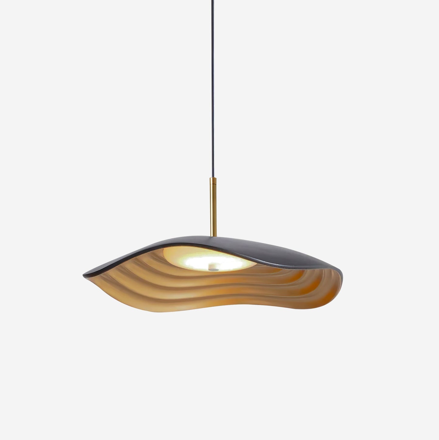 Wave Pendant Lighting | Modern Black Pendant Lamp with Dimmable LED | Adjustable Height for Stylish Kitchen Ambiance 1