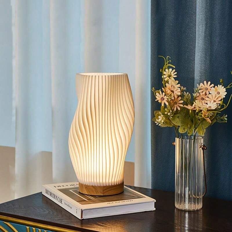 Wavecrest | Dimmable Table Lamp with Chic Design | USB-Powered for Stylish Ambiance 1