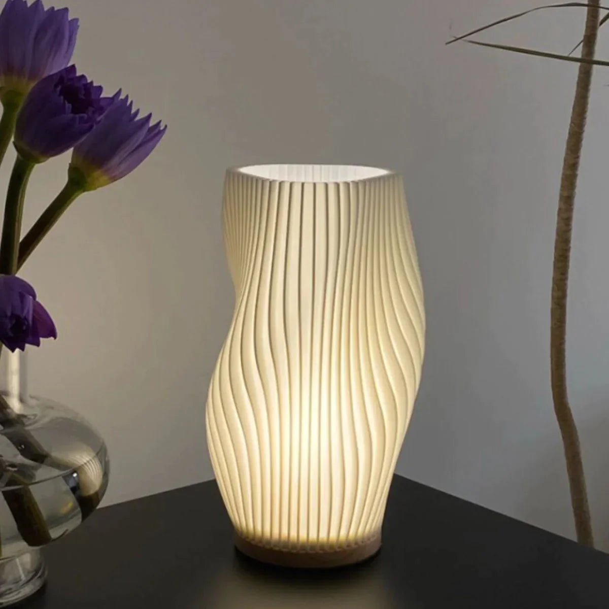 Wavecrest | Dimmable Table Lamp with Chic Design | USB-Powered for Stylish Ambiance 4