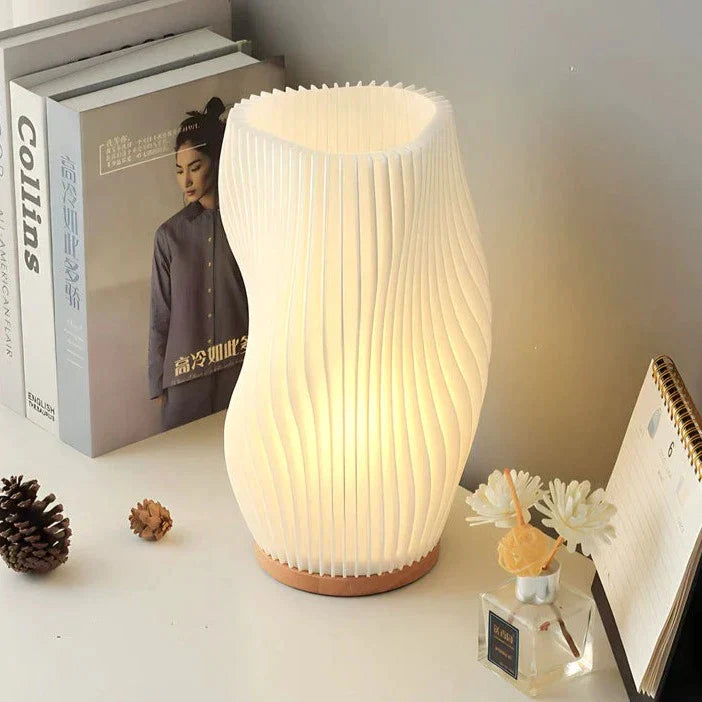 Wavecrest | Dimmable Table Lamp with Chic Design | USB-Powered for Stylish Ambiance 6