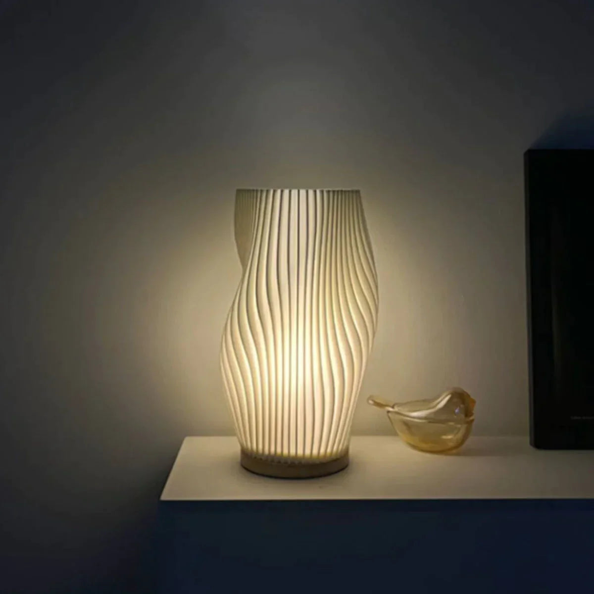 Wavecrest | Dimmable Table Lamp with Chic Design | USB-Powered for Stylish Ambiance 8