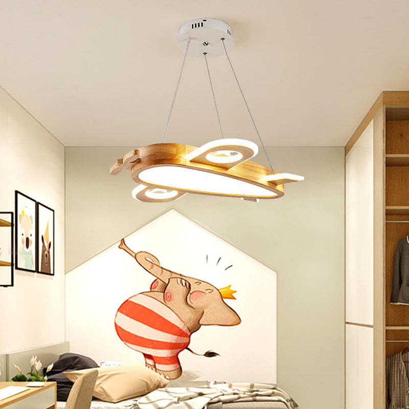 Airplane Wood Acrylic Pendant Light | Kids Room