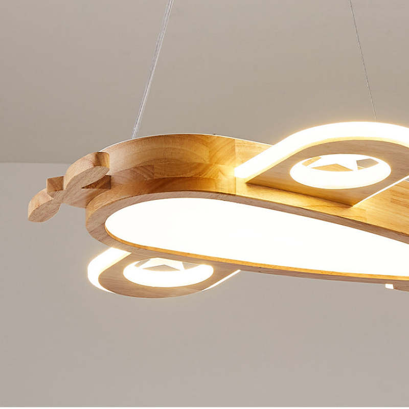 Airplane Wood Acrylic Pendant Light | Kids Room