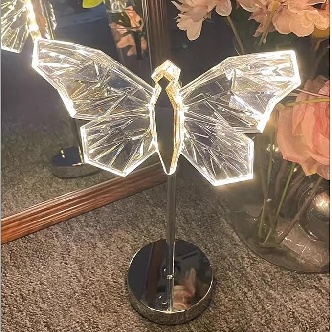Whimsical Butterfly Table Lamp with Soft LED Glow | Elegant Bedroom Lighting for Enchanting Decor 1