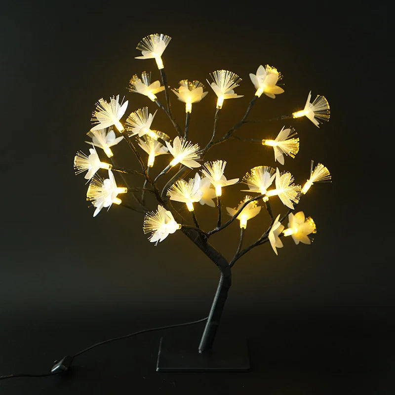 Whimsical Fiber Optic Flower Tree Light with USB & Battery Power | Cozy Ambiance for Home Decor 2