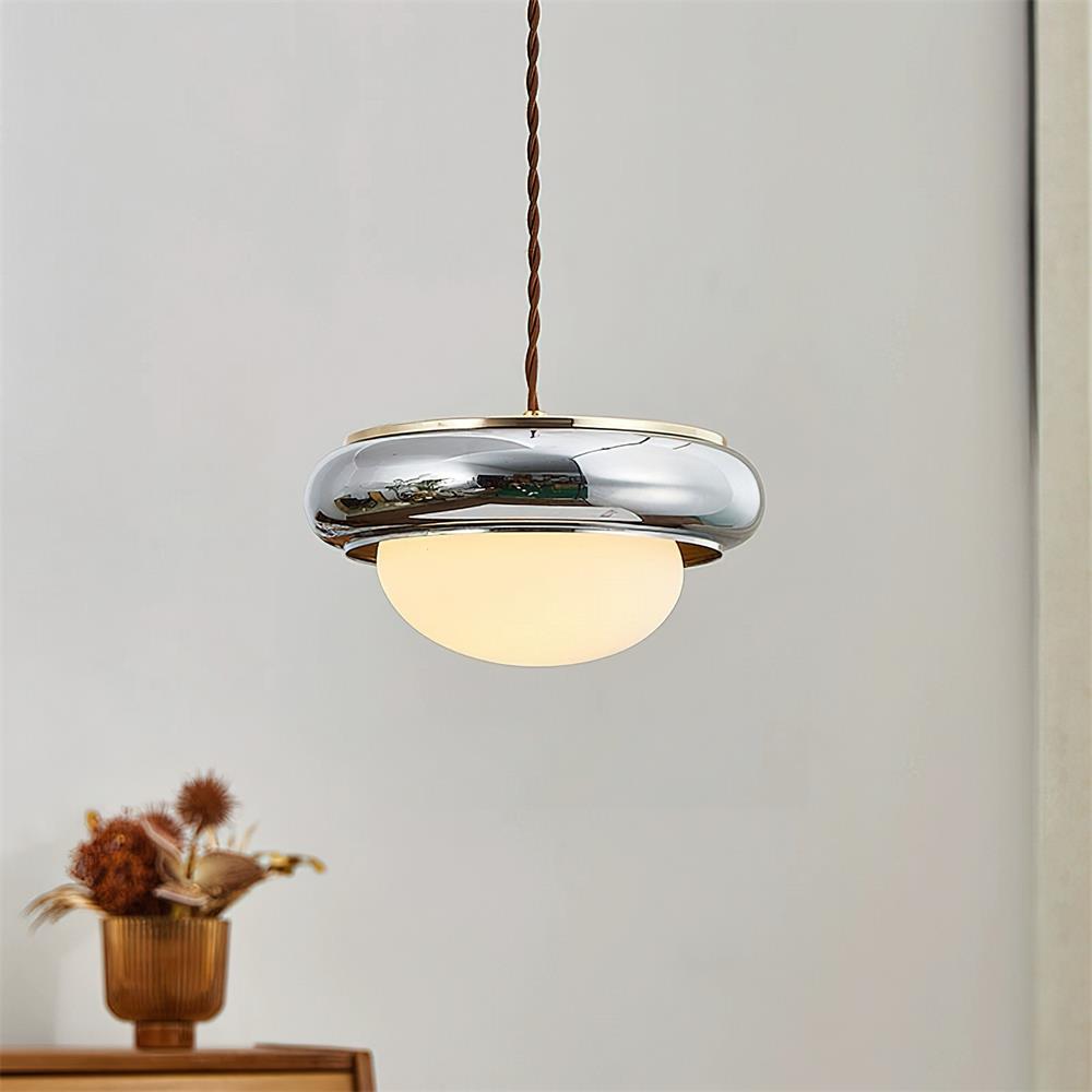 Wood Ring Pendant Lighting with Adjustable Height | Modern Design for Stylish Kitchen Illumination 0