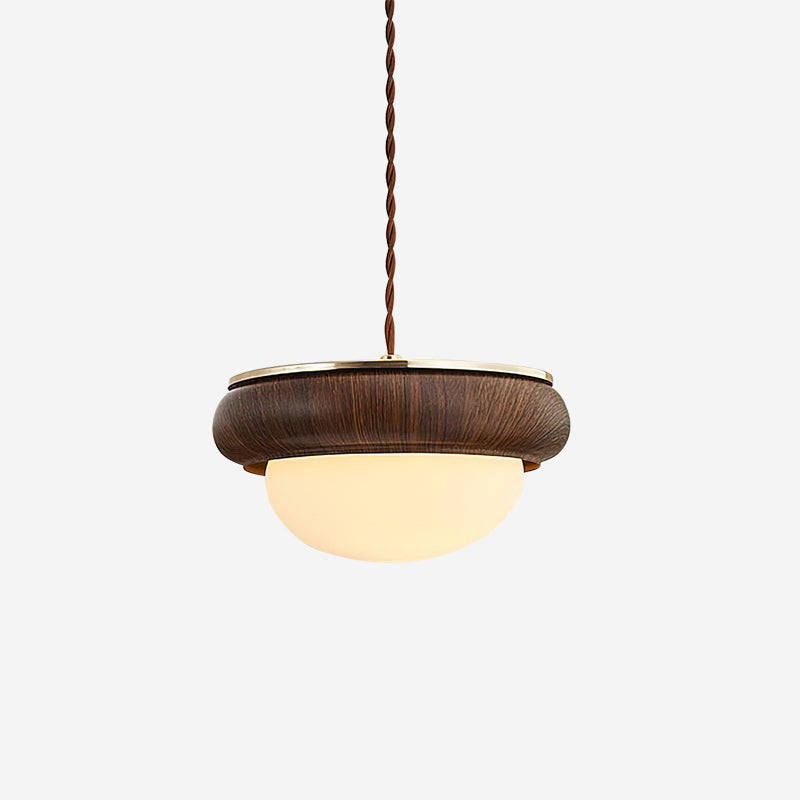 Wood Ring Pendant Lighting with Adjustable Height | Modern Design for Stylish Kitchen Illumination 1