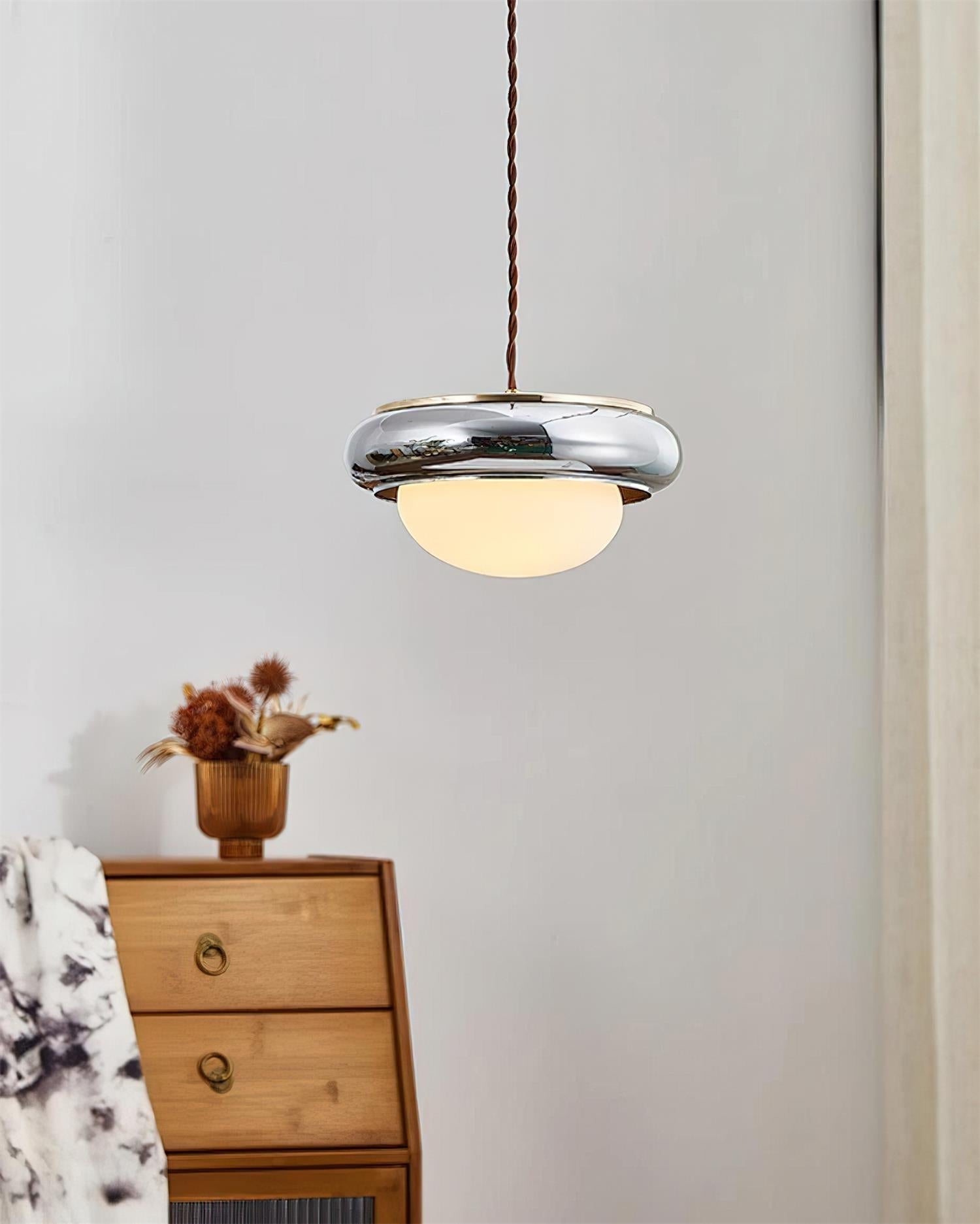 Wood Ring Pendant Lighting with Adjustable Height | Modern Design for Stylish Kitchen Illumination 2