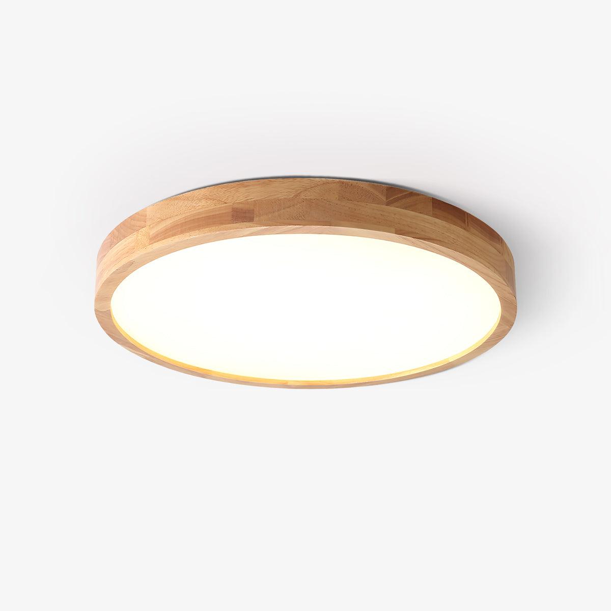 Muto Wooden Geometric Ceiling Light - Circle