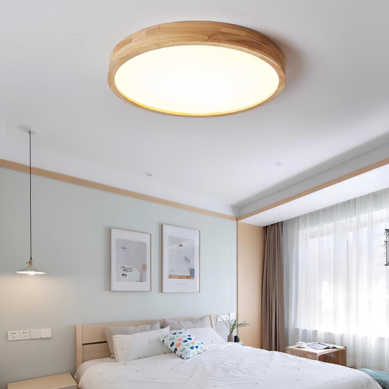 Muto Wooden Geometric Ceiling Light - Square
