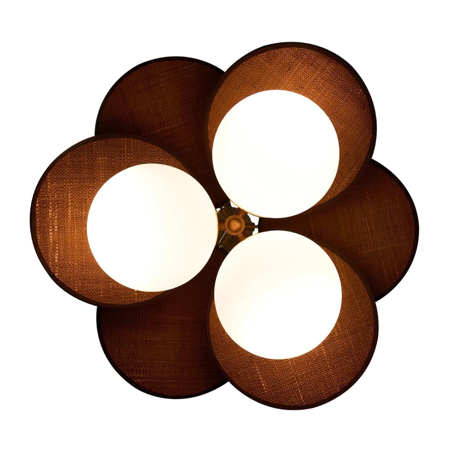 Wooden Petal Pendant Light with Soft Glass Orb | Modern Kitchen Pendant Lighting for Warm Ambiance 2