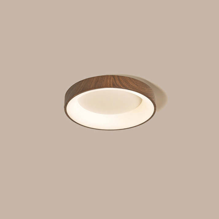 WoodlandAura | Elegant Natural Wood Flush Mount Ceiling Light Fixture 5