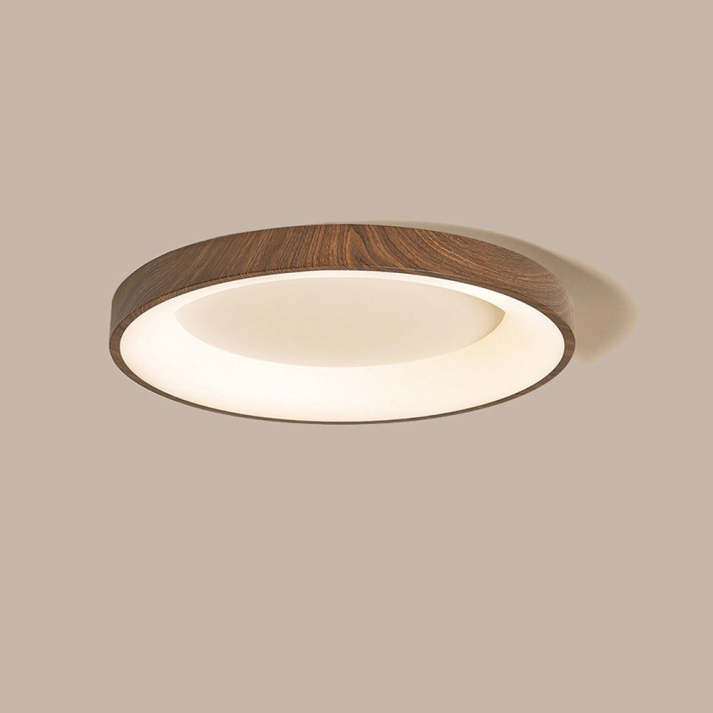WoodlandAura | Elegant Natural Wood Flush Mount Ceiling Light Fixture 6
