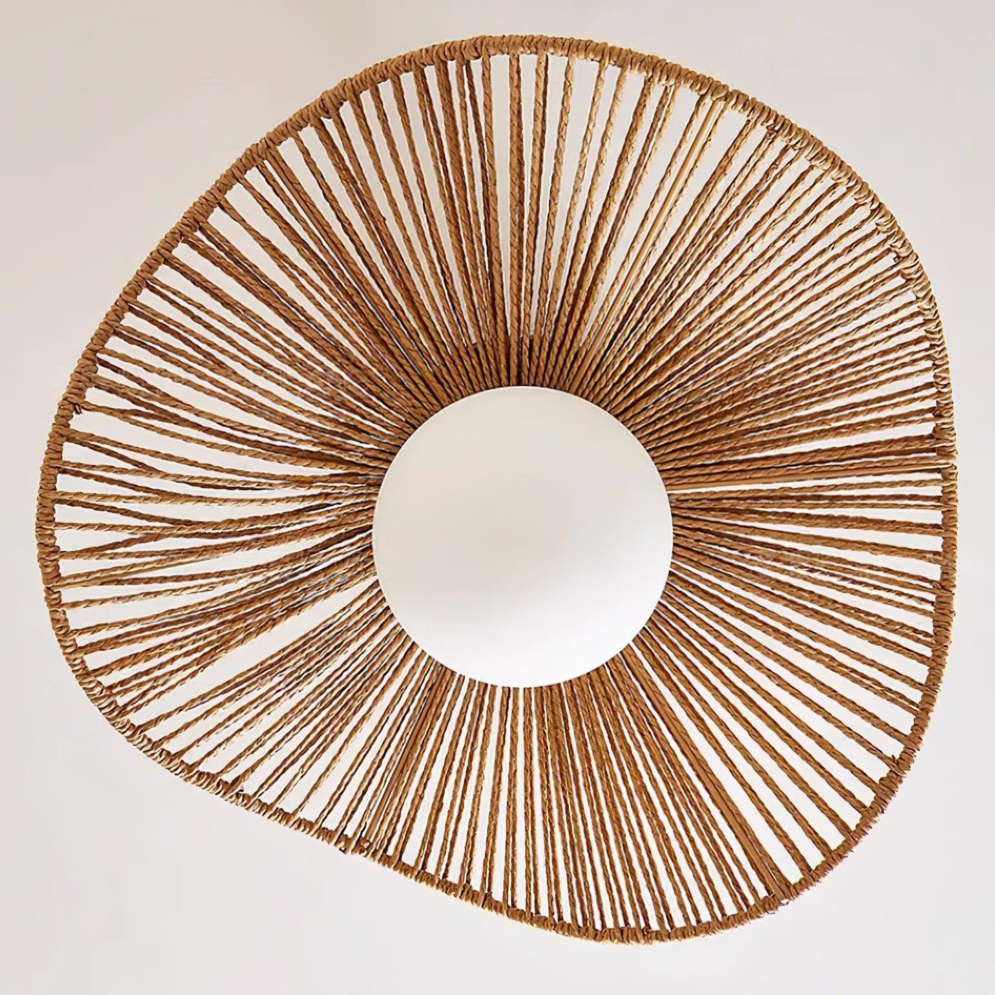 Woven Flush Mount Ceiling Light Fixture with Metal & Hemp Design | Stylish Illumination for Modern Spaces 6