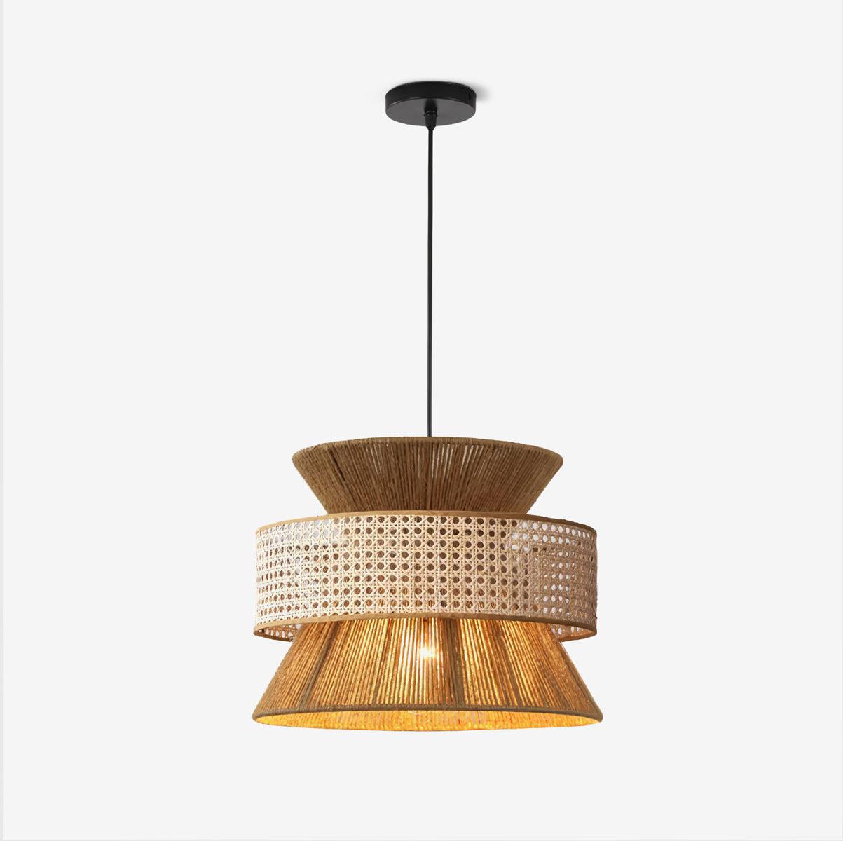 Woven Rattan Pendant Light with Adjustable Height | Natural Design for Cozy Kitchen Pendant Lighting 1