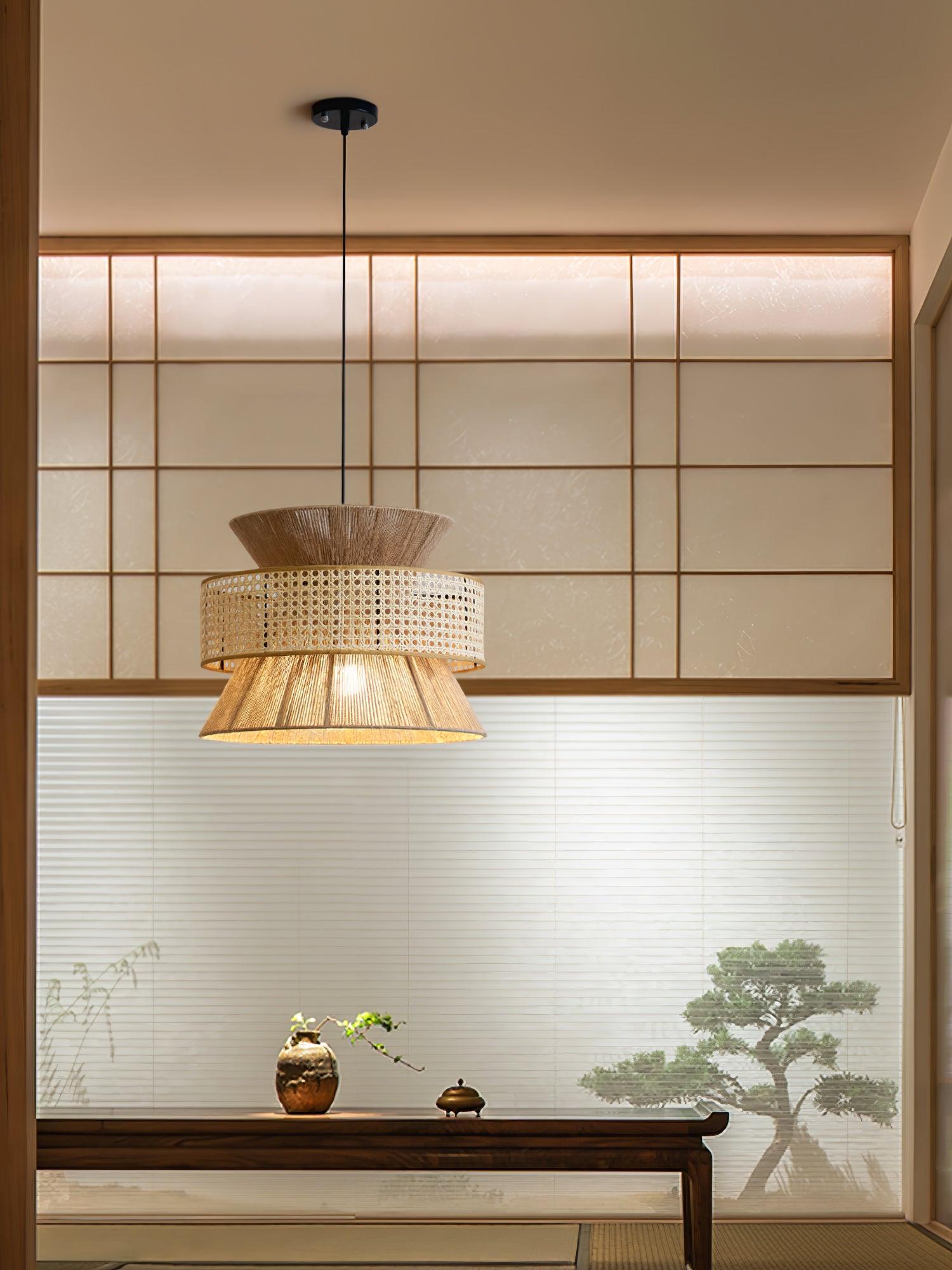 Woven Rattan Pendant Light with Adjustable Height | Natural Design for Cozy Kitchen Pendant Lighting 4