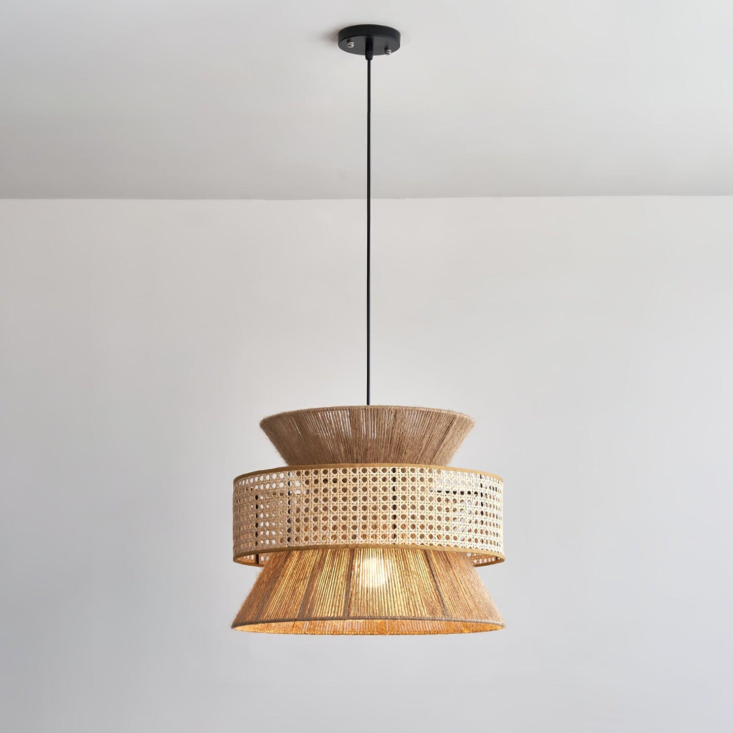 Woven Rattan Pendant Light with Adjustable Height | Natural Design for Cozy Kitchen Pendant Lighting 5
