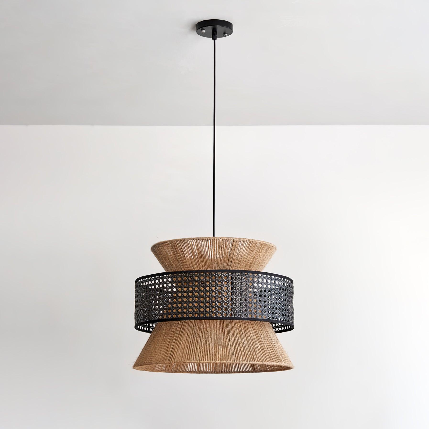 Woven Rattan Pendant Light with Adjustable Height | Natural Design for Cozy Kitchen Pendant Lighting 7